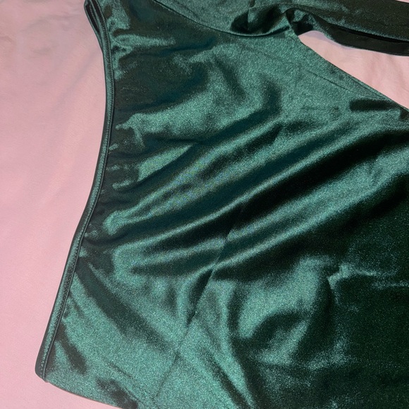 SHEIN One Shoulder Green Bodycon Dress - Picture 2 of 6